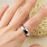 Tungsten gold ring