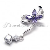 925 Silver Pendant with Zircon (Electroplating platinum) with Free Chain