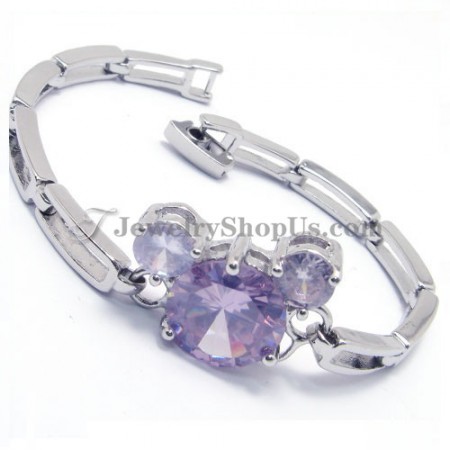 Fashion Mickey Shape Zircons Alloy Bracelet