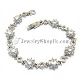 Gorgeous Alloy Bracelet with Zircons