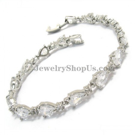Gorgeous Alloy Bracelet with Zircons
