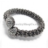 Black Alloy Rhinestones Bracelet
