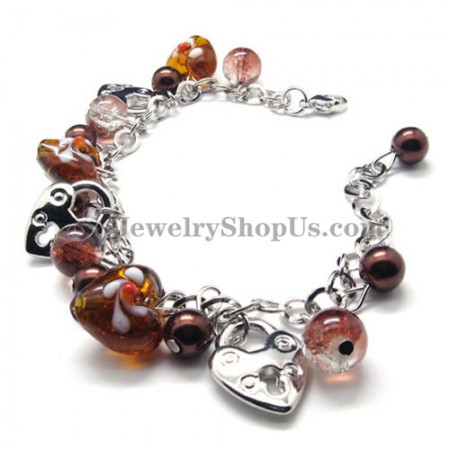 Gorgeous Alloy Bracelet with Synthetic Crystals