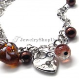 Gorgeous Alloy Bracelet with Synthetic Crystals