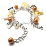 Fashion Yellow Synthetic Crystals Alloy Bracelet