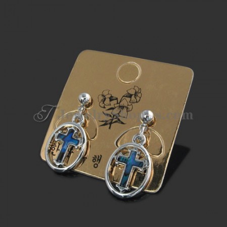 Beauitful Cross Alloy Earrings with Shells