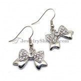 Fashion Bow-Tie Shape Alloy Earrings with Rhinestones