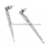 Elegant Alloy Earrings with Rhinestones