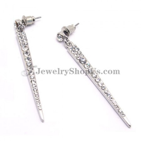 Elegant Alloy Earrings with Rhinestones
