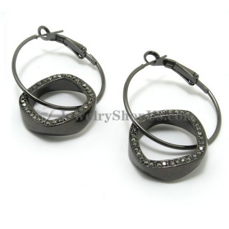 Fashion Alloy Earrings with Rhinestones