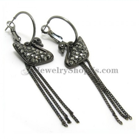 Fabulous Alloy Rhinestones Earrings with Tassels