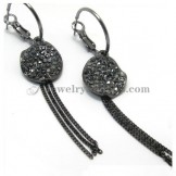 Gorgeous Alloy Rhinestones Earrings with Tassels