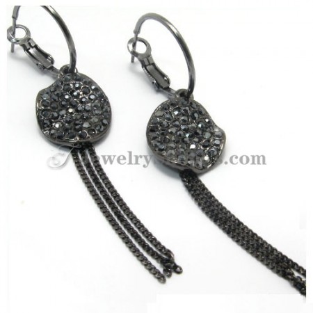 Gorgeous Alloy Rhinestones Earrings with Tassels