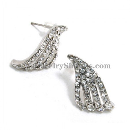 Beautiful Alloy and Rhinestones Earrings