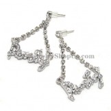 Fashion Alloy Earrings with Rhinestones