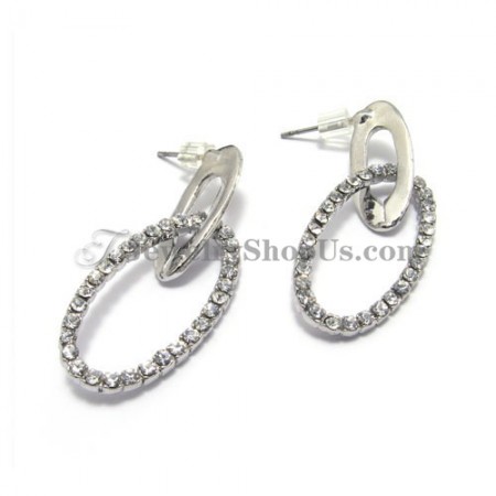 Fashion Circle Alloy Rhinestones Earrings