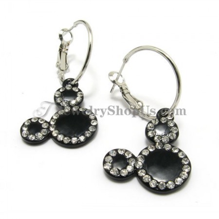 Micky Alloy Rhinestones Earrings