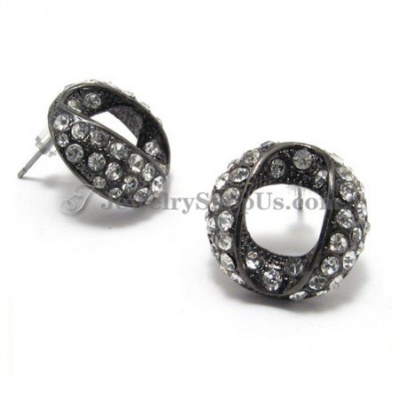 Gorgeous Alloy Earrings with Rhinestones