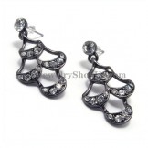 Beautiful Alloy Earrings with Rhinestones