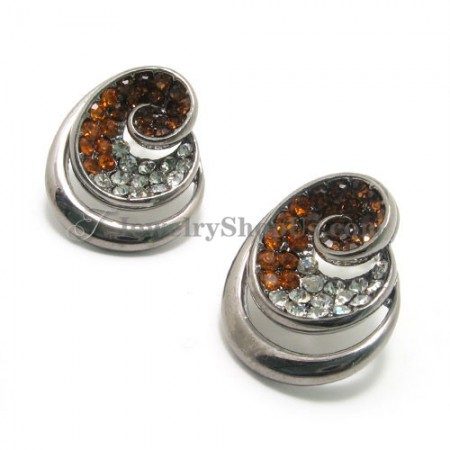 Fashion Alloy Earrings with Rhinestones