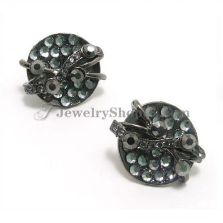 Fashion Alloy Earrings with Rhinestones