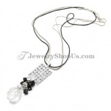 Fashion Alloy Necklace with Rhinestones and Crystals