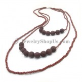 Gorgeous Brown Plexiglass Necklace