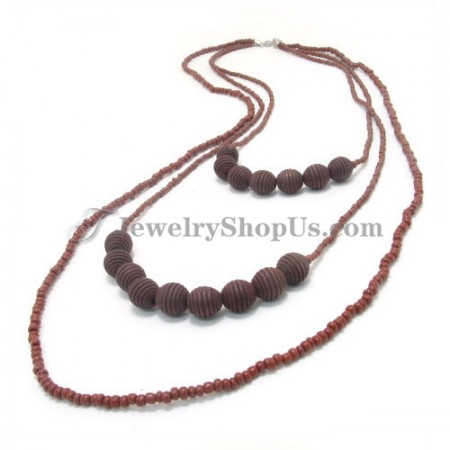 Gorgeous Brown Plexiglass Necklace