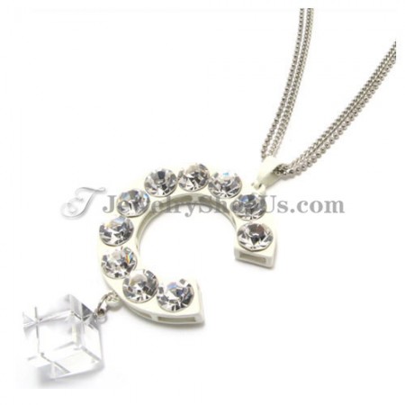 Elegant Alloy Pendant with Rhinestones and Zircon