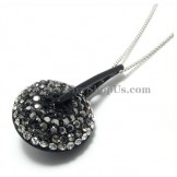 Gorgeous Black Alloy Rhinestones Pendant