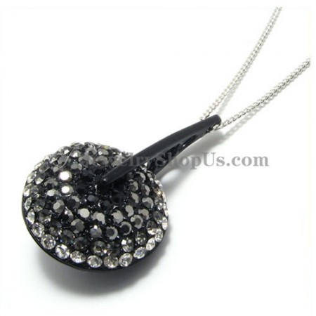 Gorgeous Black Alloy Rhinestones Pendant
