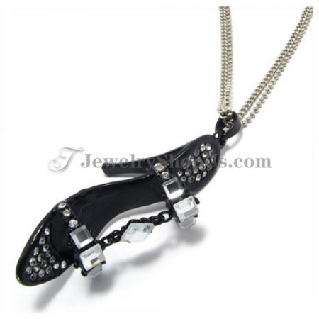 High-heeled Shoe Shape Alloy Pendant with Rhinestones