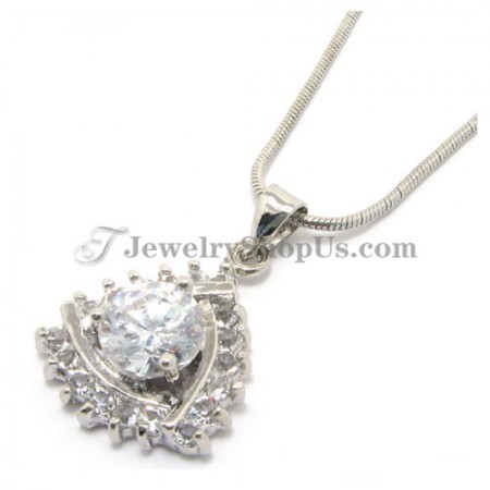 Fashion Alloy Pendant with Rhinestones and Zircon