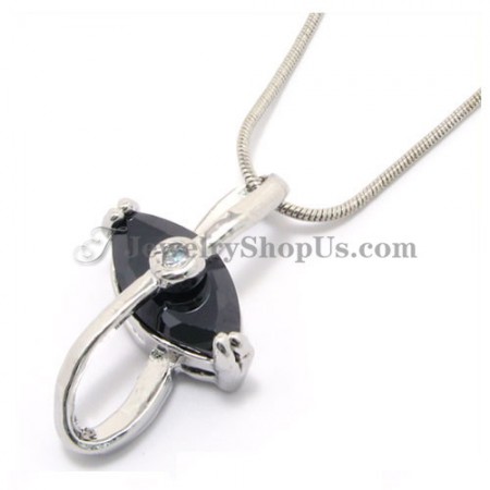 Alloy Pendant with Black Zircon