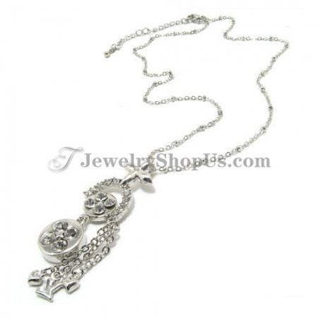 Elegant Alloy Pendant with Rhinestones
