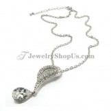 Elegant Alloy Pendant with Rhinestones and Zircon
