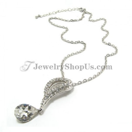 Elegant Alloy Pendant with Rhinestones and Zircon