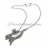 Cartoon Cat Alloy Pendant with Rhinestones