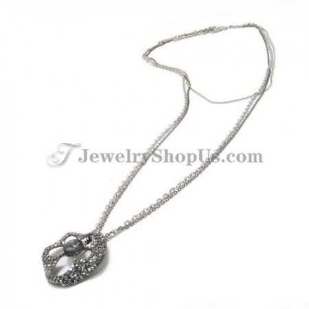Elegant Alloy Pendant with Rhinestones and Zircon