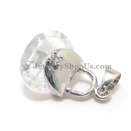 Elegant Alloy Pendant with Zircon