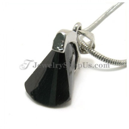 Fashion Alloy Pendant with Black Zircon