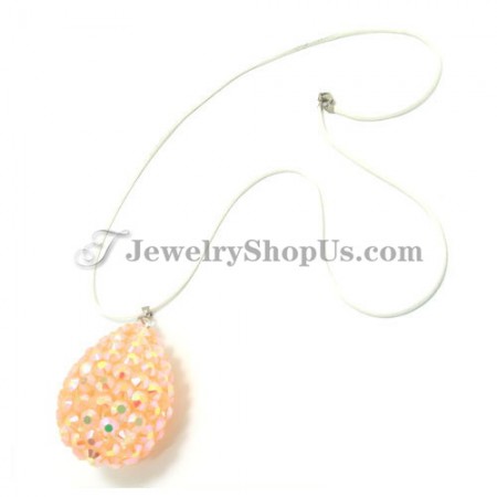 Beautiful Plexiglass and Rhinestones Pendant