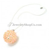 Fashion Alloy Gold Plexiglass and Rhinestones Pendant