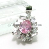 Elegant Alloy Pendant with Zircons