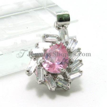 Elegant Alloy Pendant with Zircons