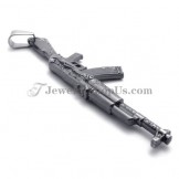 Fine Rifle Shotgun Shape Alloy Pendant