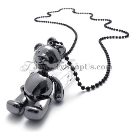 Fashion Black Bear Alloy Pendant