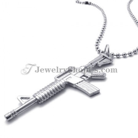 Alloy Silver Shotgun Pendant