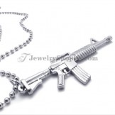 Alloy Silver Shotgun Pendant