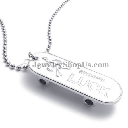 Fashion Alloy Silver Skateboard Shape Pendant